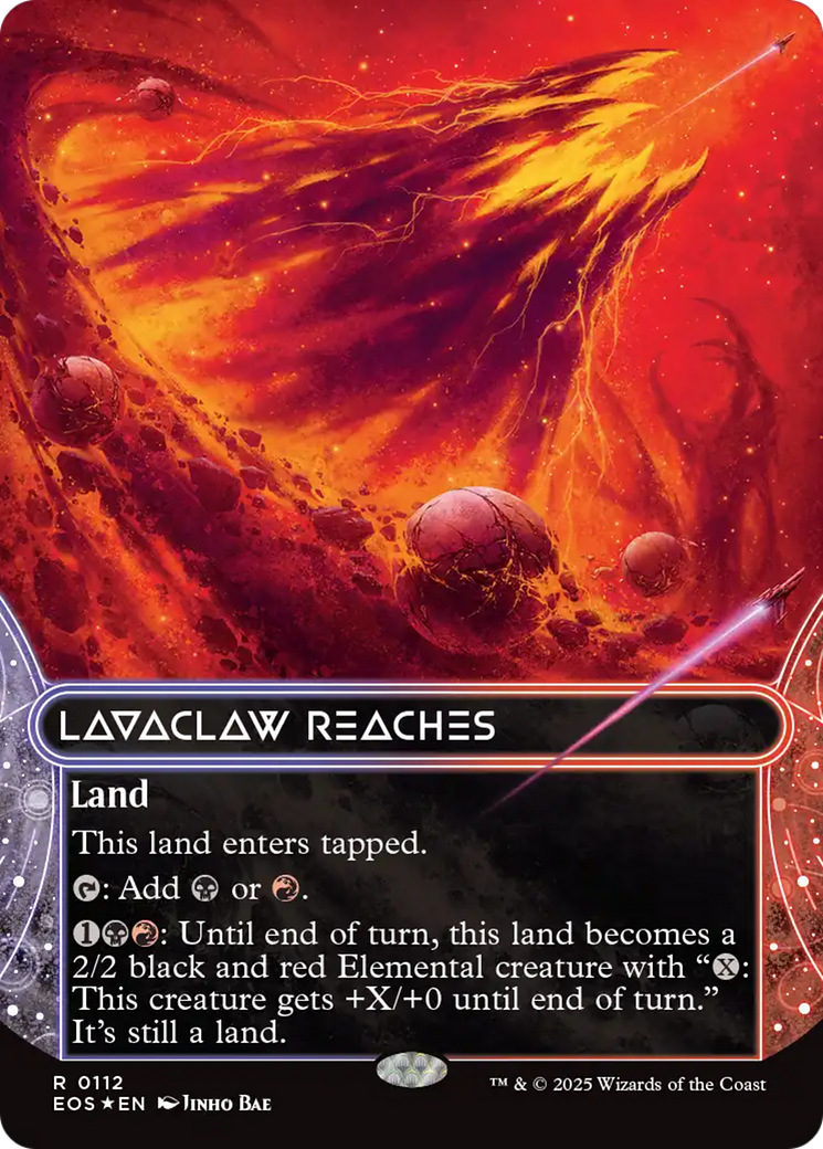 Lavaclaw Reaches (0112) (Borderless) (Galaxy Foil) [Edge of Eternities: Stellar Sights] | Deep Dive Games St. Marys