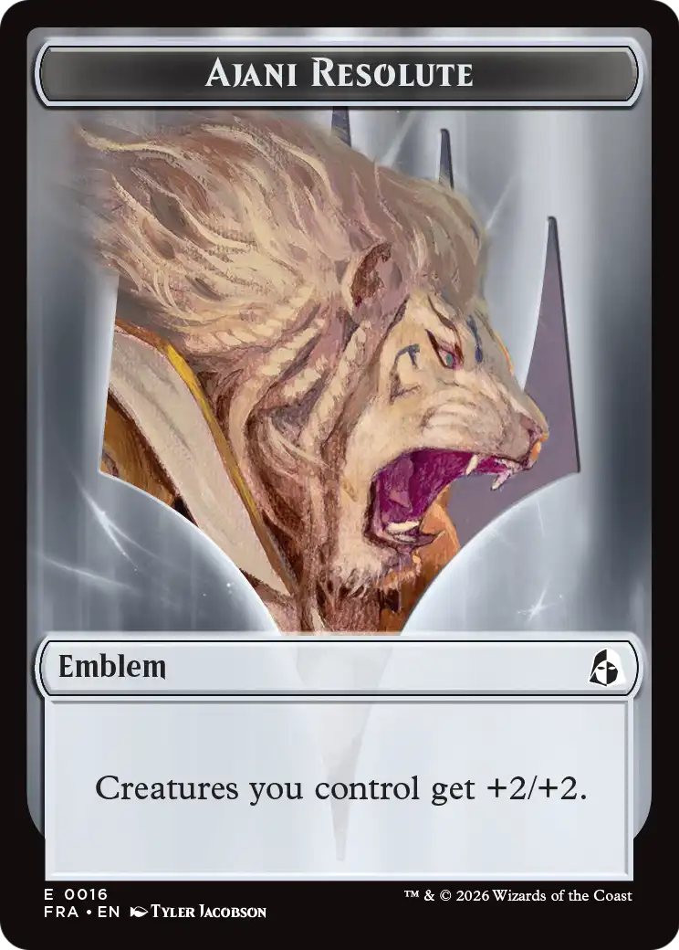 Ajani's Pridemate // Ajani Resolute Double-Sided Token [Reality Fracture Tokens] | Deep Dive Games St. Marys