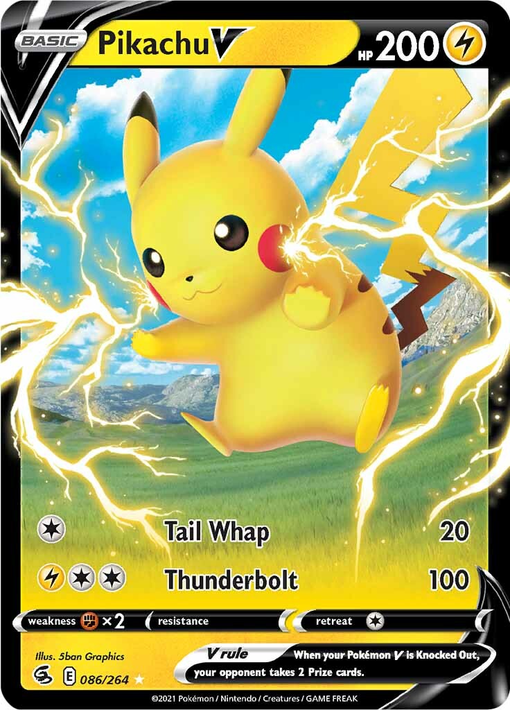 Pikachu V (086/264) [Sword & Shield: Fusion Strike] | Deep Dive Games St. Marys