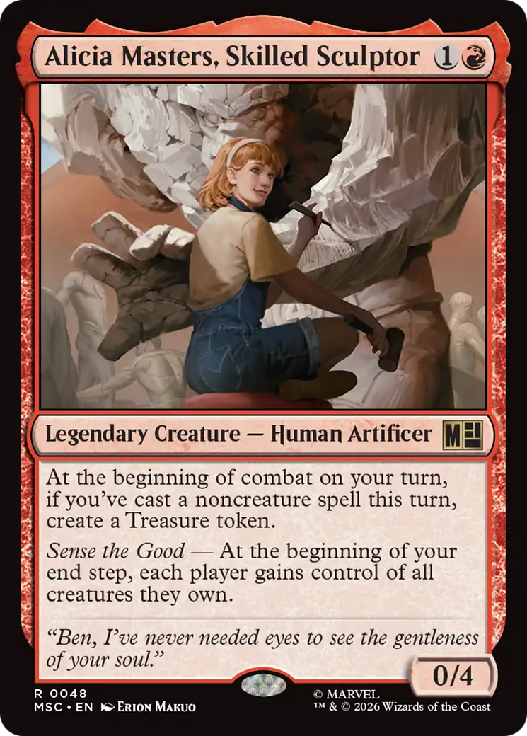 Alicia Masters, Skilled Sculptor (Surge Foil) [Marvel Super Heroes Commander] | Deep Dive Games St. Marys