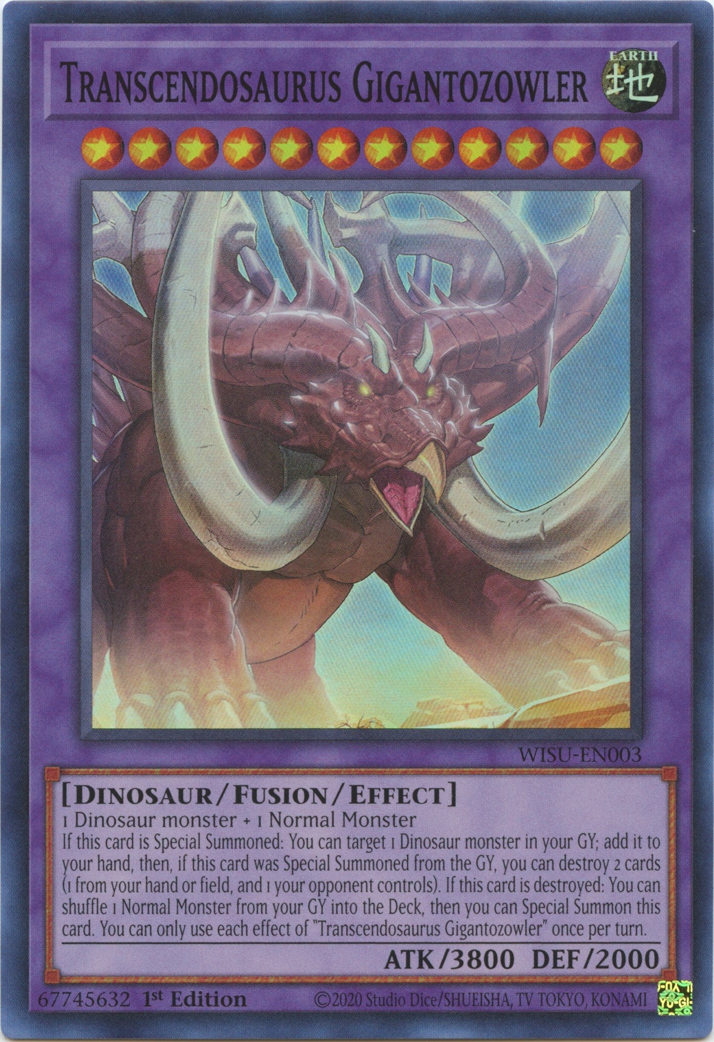 Transcendosaurus Gigantozowler [WISU-EN003] Super Rare | Deep Dive Games St. Marys