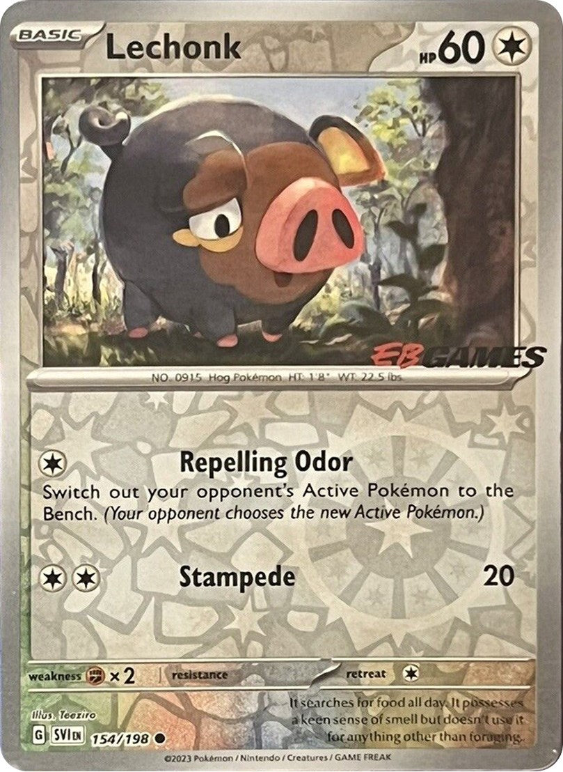 Lechonk (154/198) (EB Games Promo) [Scarlet & Violet: Base Set] | Deep Dive Games St. Marys