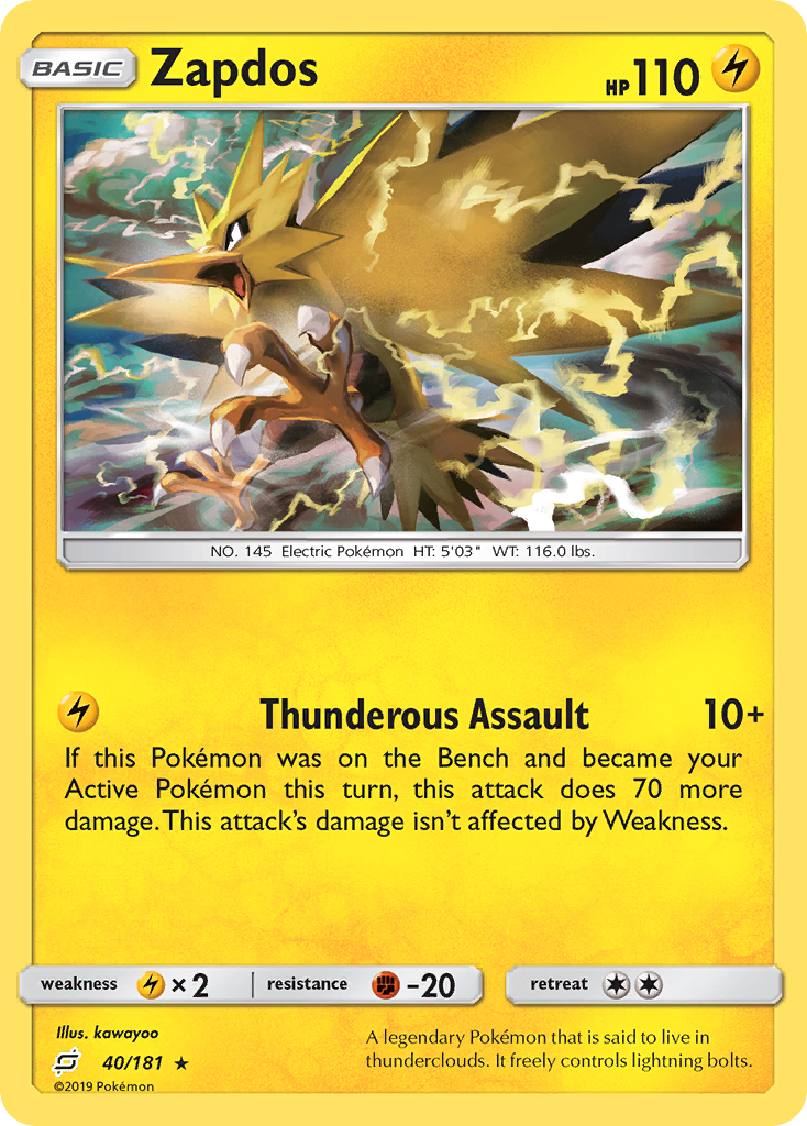Zapdos (40/181) [Sun & Moon: Team Up] | Deep Dive Games St. Marys