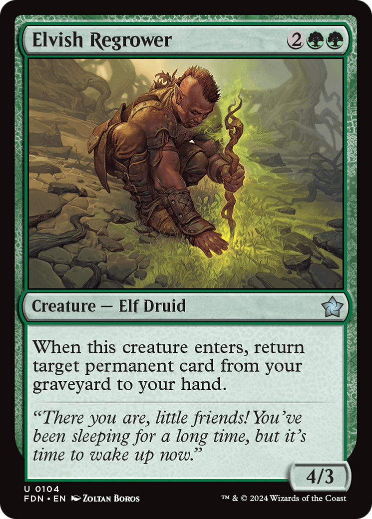 Elvish Regrower [Foundations] | Deep Dive Games St. Marys