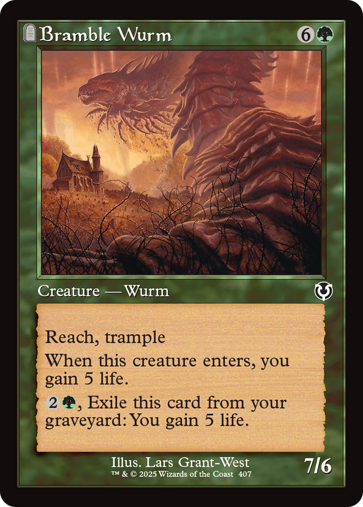 Bramble Wurm (Retro Frame) [Innistrad Remastered] | Deep Dive Games St. Marys