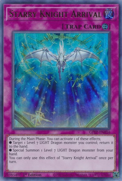 Starry Knight Arrival [GFTP-EN034] Ultra Rare | Deep Dive Games St. Marys