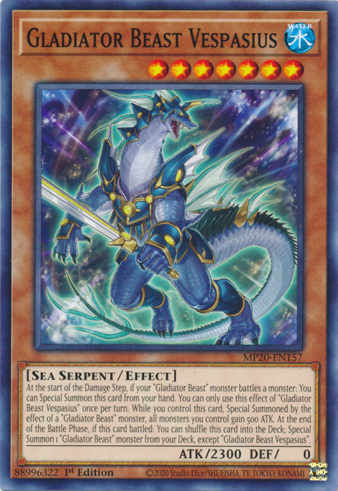 Gladiator Beast Vespasius [MP20-EN157] Common | Deep Dive Games St. Marys