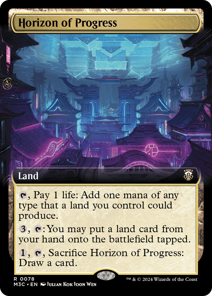 Horizon of Progress (Extended Art) (Ripple Foil) [Modern Horizons 3 Commander] | Deep Dive Games St. Marys