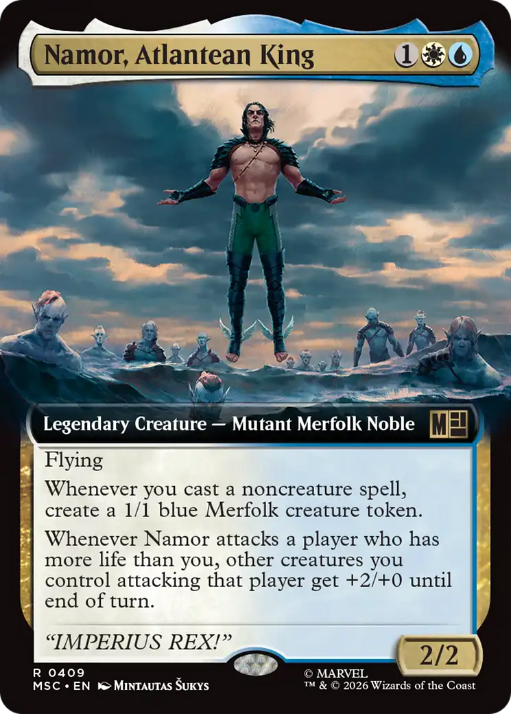Namor, Atlantean King (Extended Art) [Marvel Super Heroes Commander] | Deep Dive Games St. Marys