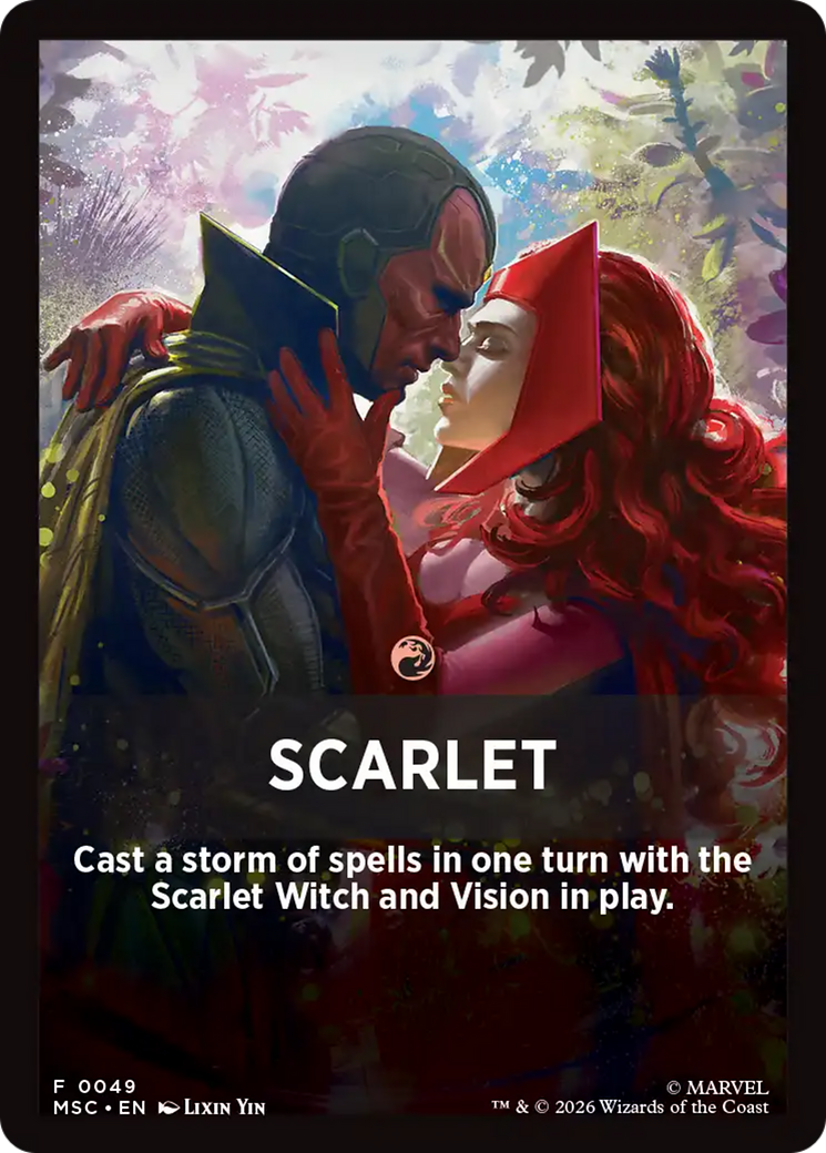 Scarlet Theme Card [Marvel Super Heroes Commander] | Deep Dive Games St. Marys