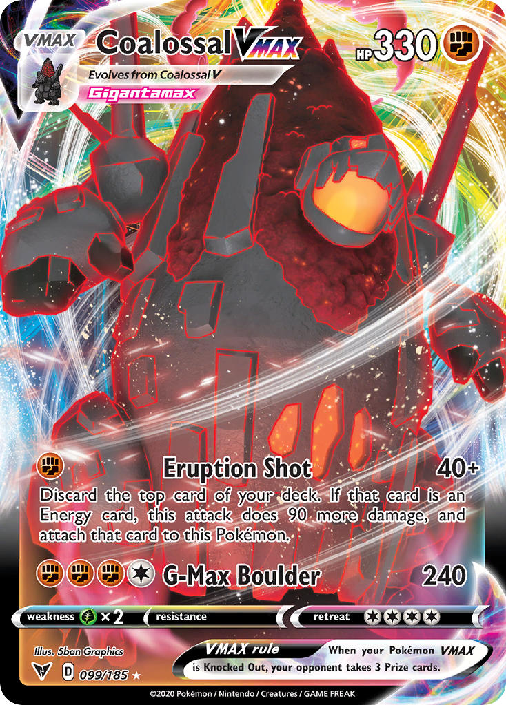 Coalossal VMAX (099/185) [Sword & Shield: Vivid Voltage] | Deep Dive Games St. Marys