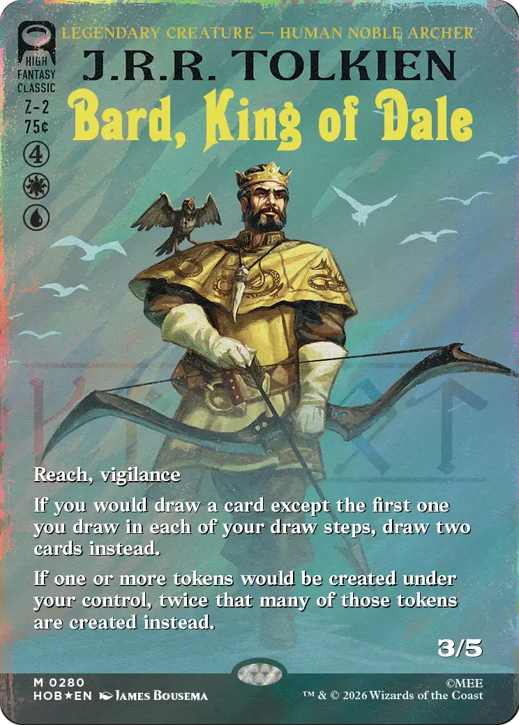 Bard, King of Dale (Borderless) (Surge Foil) [The Hobbit] | Deep Dive Games St. Marys