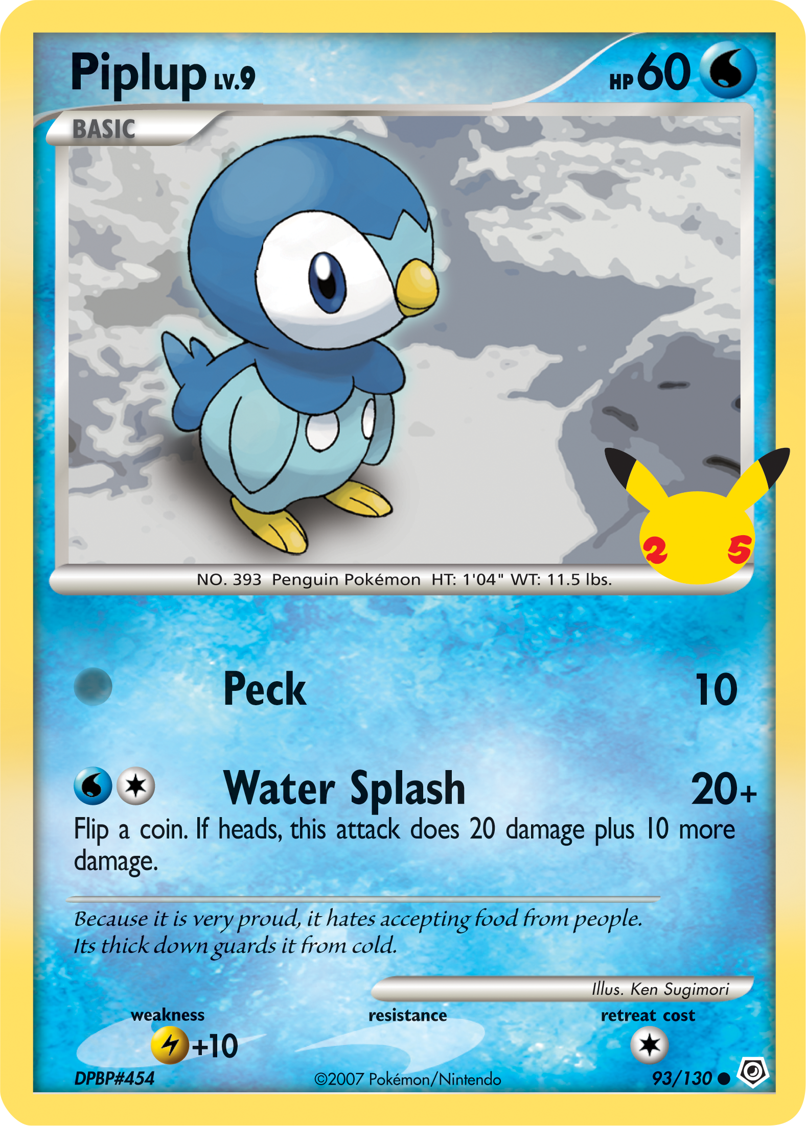 Piplup (93/130) (Jumbo Card) [First Partner Pack] | Deep Dive Games St. Marys