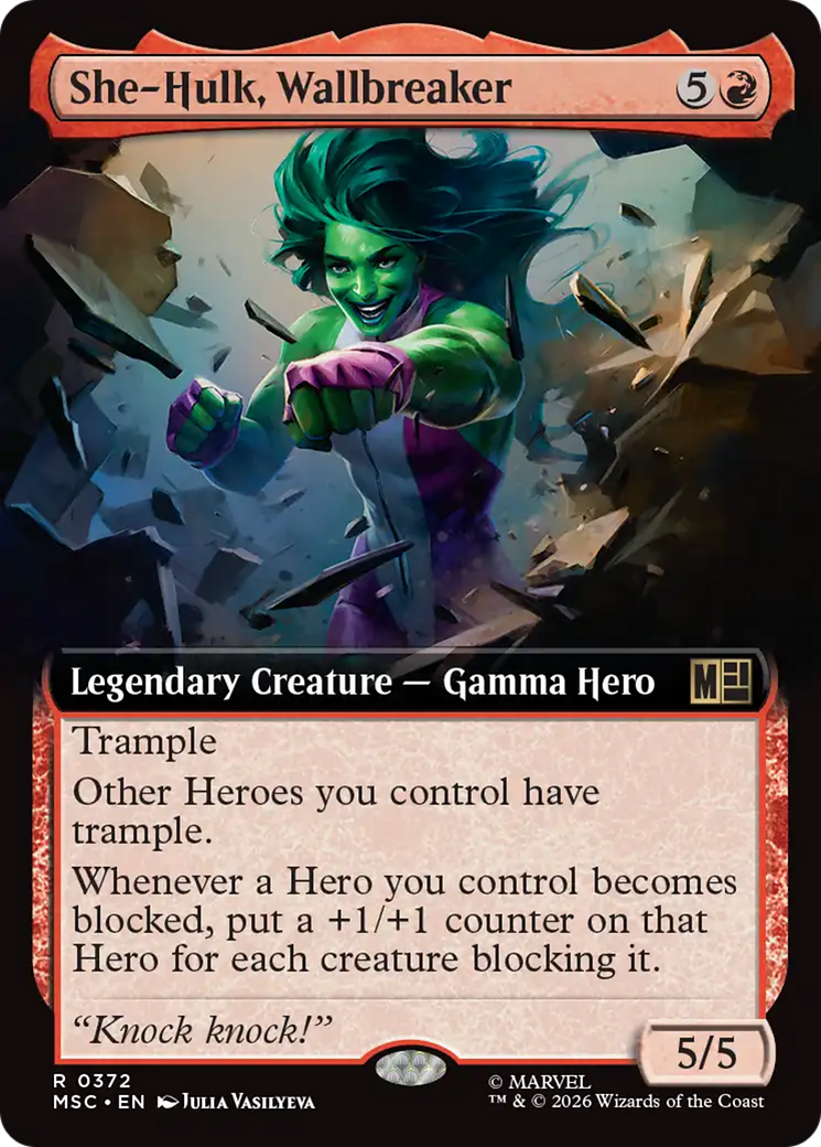 She-Hulk, Wallbreaker (Extended Art) [Marvel Super Heroes Commander] | Deep Dive Games St. Marys