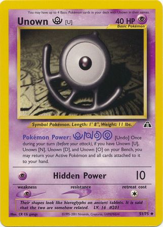 Unown [U] (51/75) [Neo Discovery Unlimited] | Deep Dive Games St. Marys