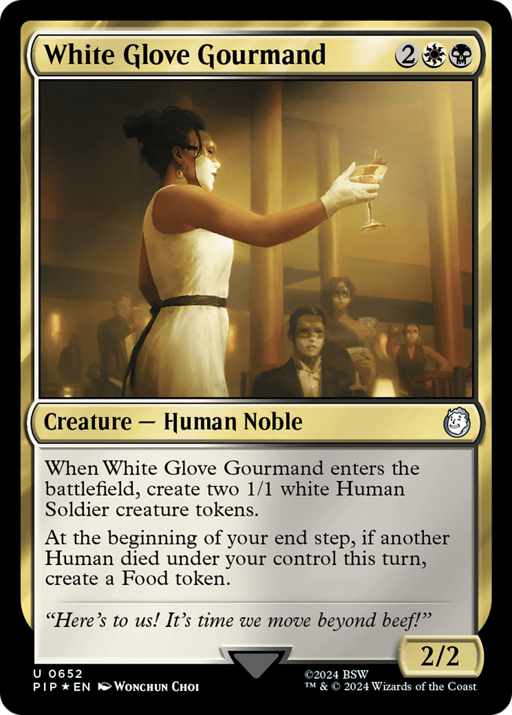White Glove Gourmand (Surge Foil) [Fallout] | Deep Dive Games St. Marys
