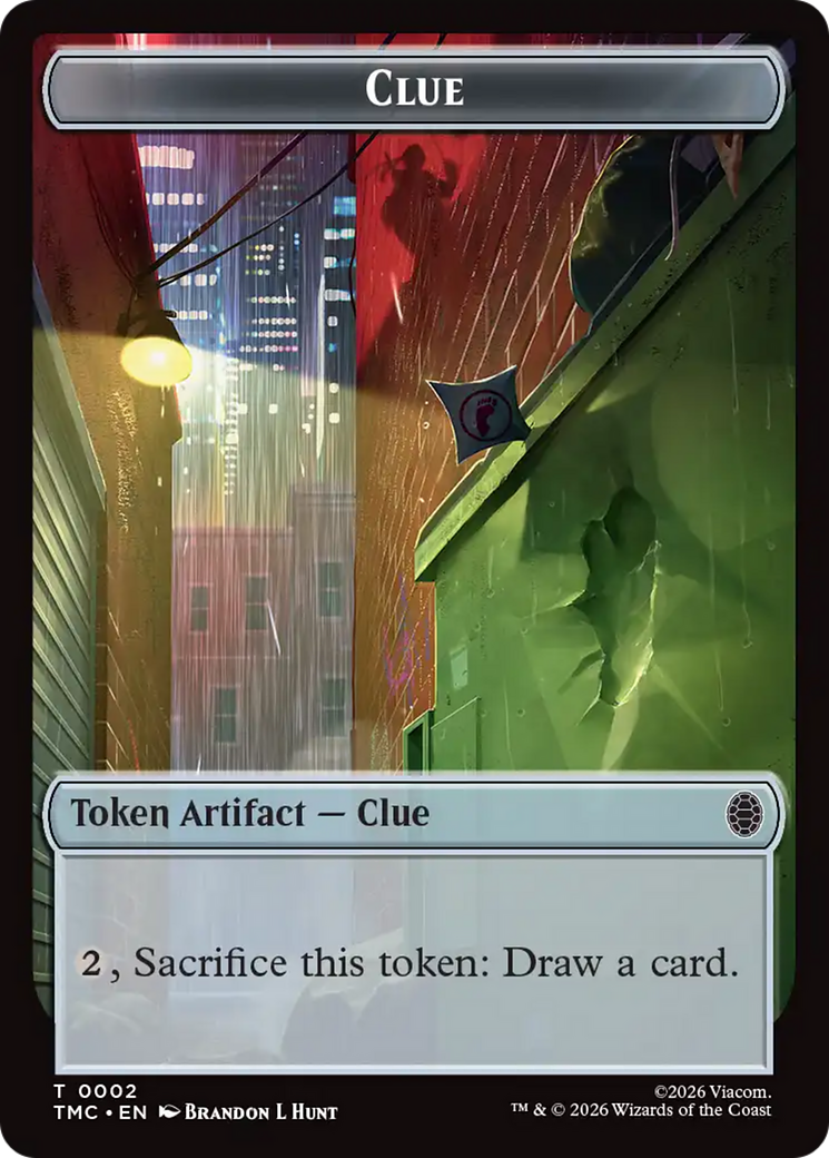 Treasure // Clue Double-Sided Token [Teenage Mutant Ninja Turtles Commander Tokens] | Deep Dive Games St. Marys