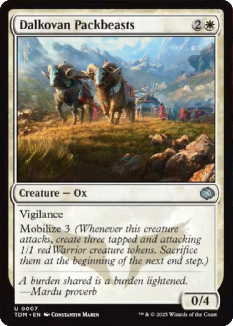 Dalkovan Packbeasts [Tarkir: Dragonstorm] | Deep Dive Games St. Marys