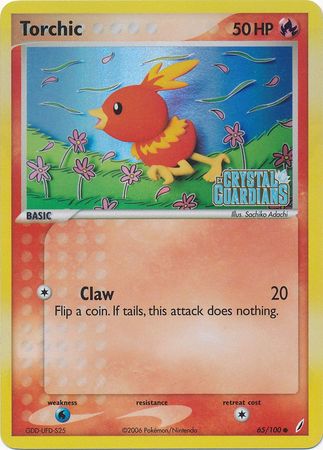 Torchic (65/100) (Stamped) [EX: Crystal Guardians] | Deep Dive Games St. Marys