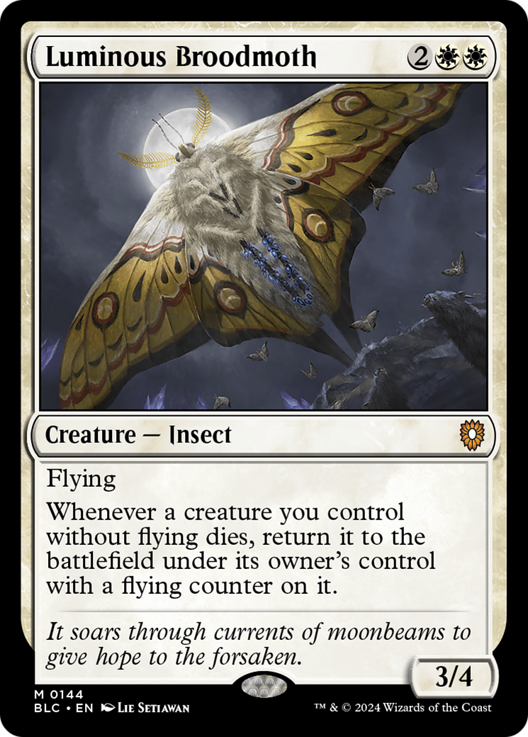 Luminous Broodmoth [Bloomburrow Commander] | Deep Dive Games St. Marys