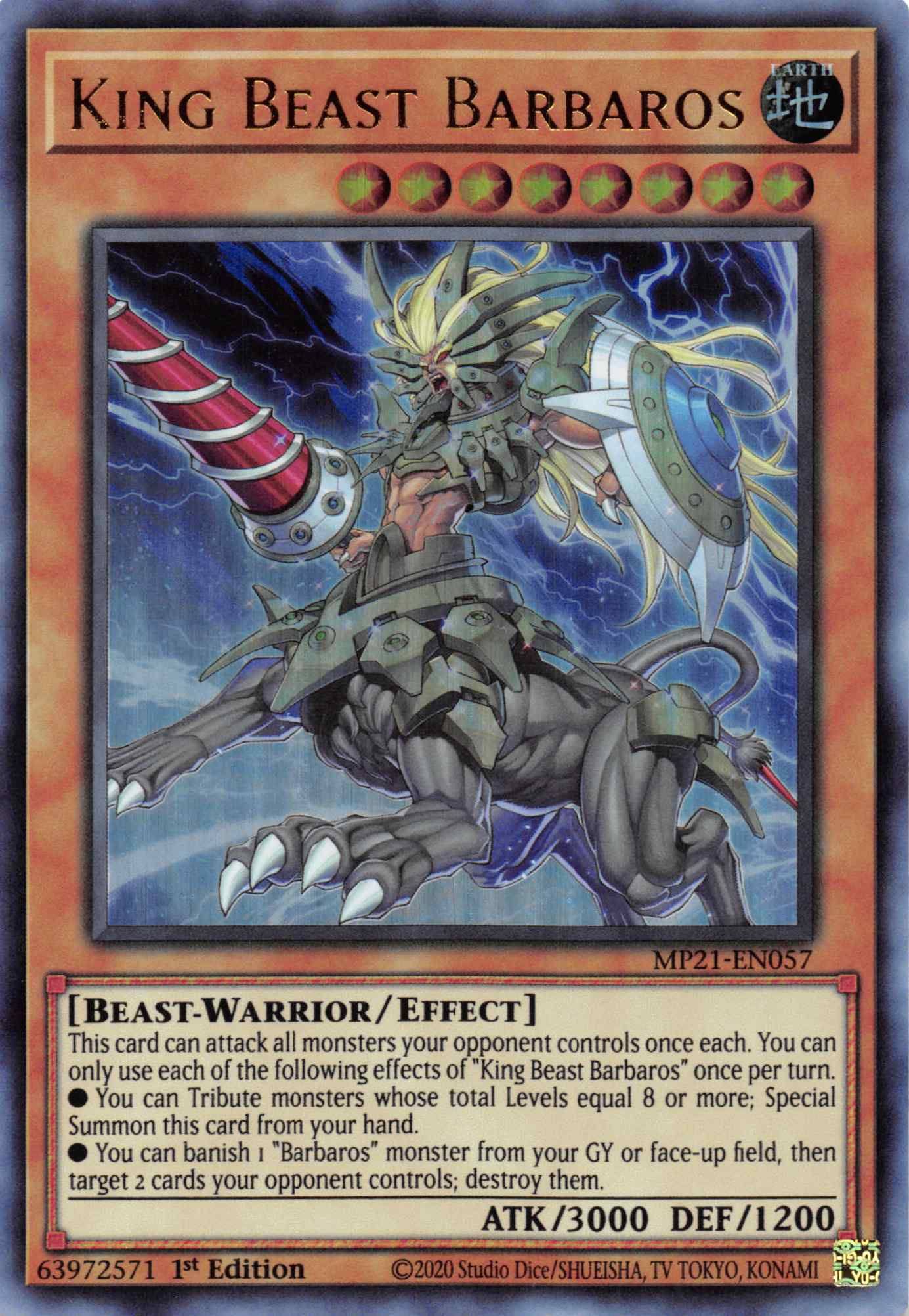 King Beast Barbaros [MP21-EN057] Ultra Rare | Deep Dive Games St. Marys
