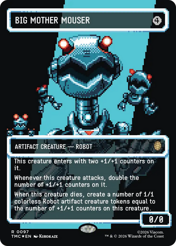 Big Mother Mouser (Borderless) (Surge Foil) [Teenage Mutant Ninja Turtles Commander] | Deep Dive Games St. Marys