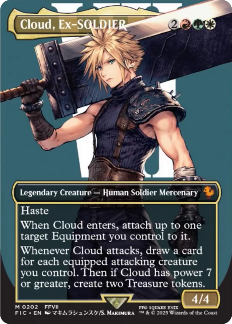 Cloud, Ex-SOLDIER (Borderless) [FINAL FANTASY Commander] | Deep Dive Games St. Marys