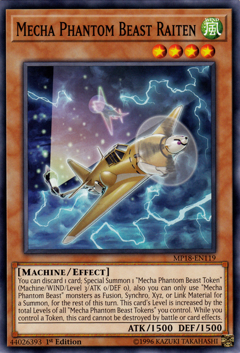 Mecha Phantom Beast Raiten [MP18-EN119] Common | Deep Dive Games St. Marys