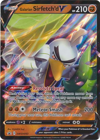 Galarian Sirfetch'd V (SWSH043) (Jumbo Card) [Sword & Shield: Black Star Promos] | Deep Dive Games St. Marys
