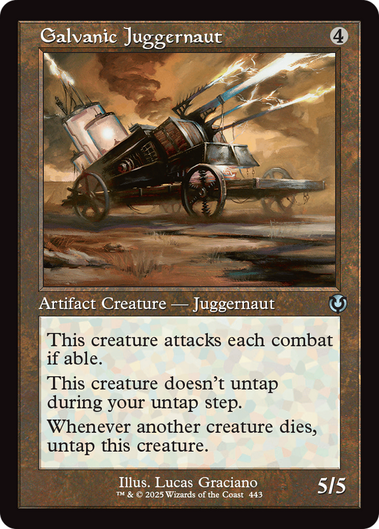 Galvanic Juggernaut (Retro Frame) [Innistrad Remastered] | Deep Dive Games St. Marys