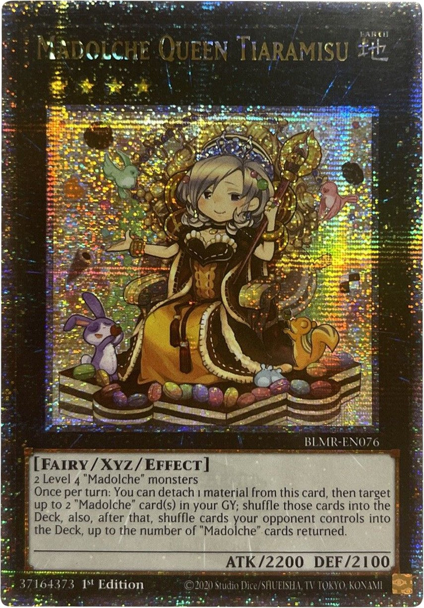 Madolche Queen Tiaramisu [BLMR-EN076] Quarter Century Secret Rare | Deep Dive Games St. Marys