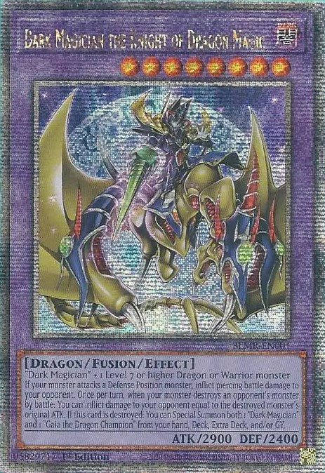 Dark Magician the Knight of Dragon Magic [BLMR-EN001] Quarter Century Secret Rare | Deep Dive Games St. Marys