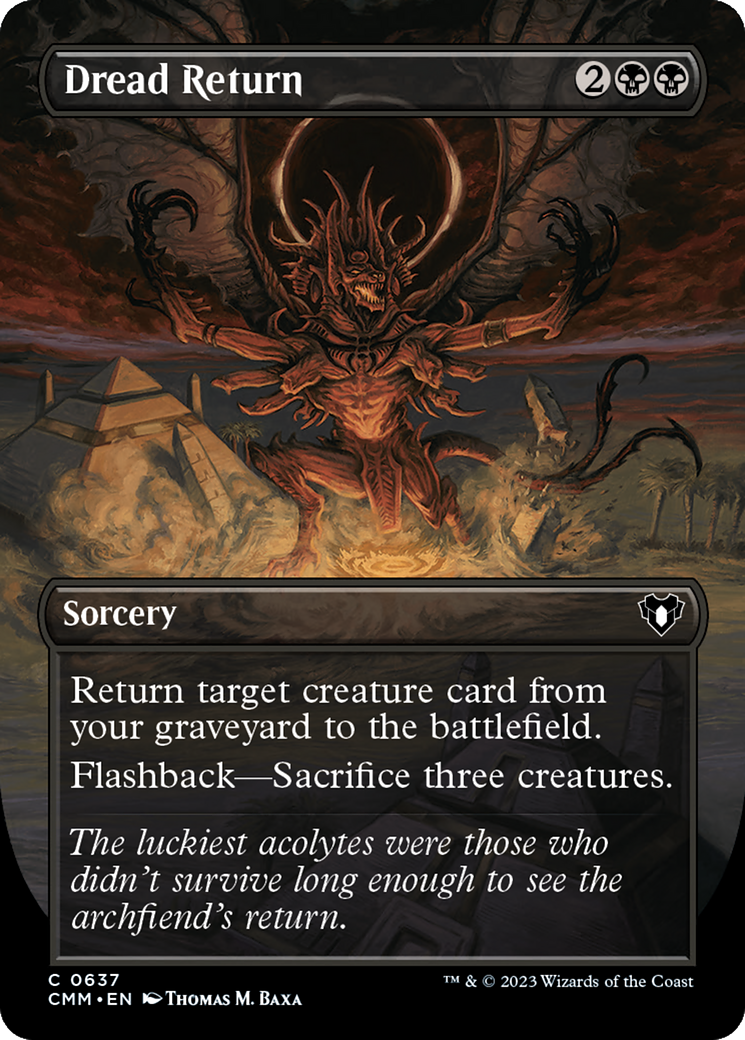 Dread Return (Borderless Alternate Art) [Commander Masters] | Deep Dive Games St. Marys
