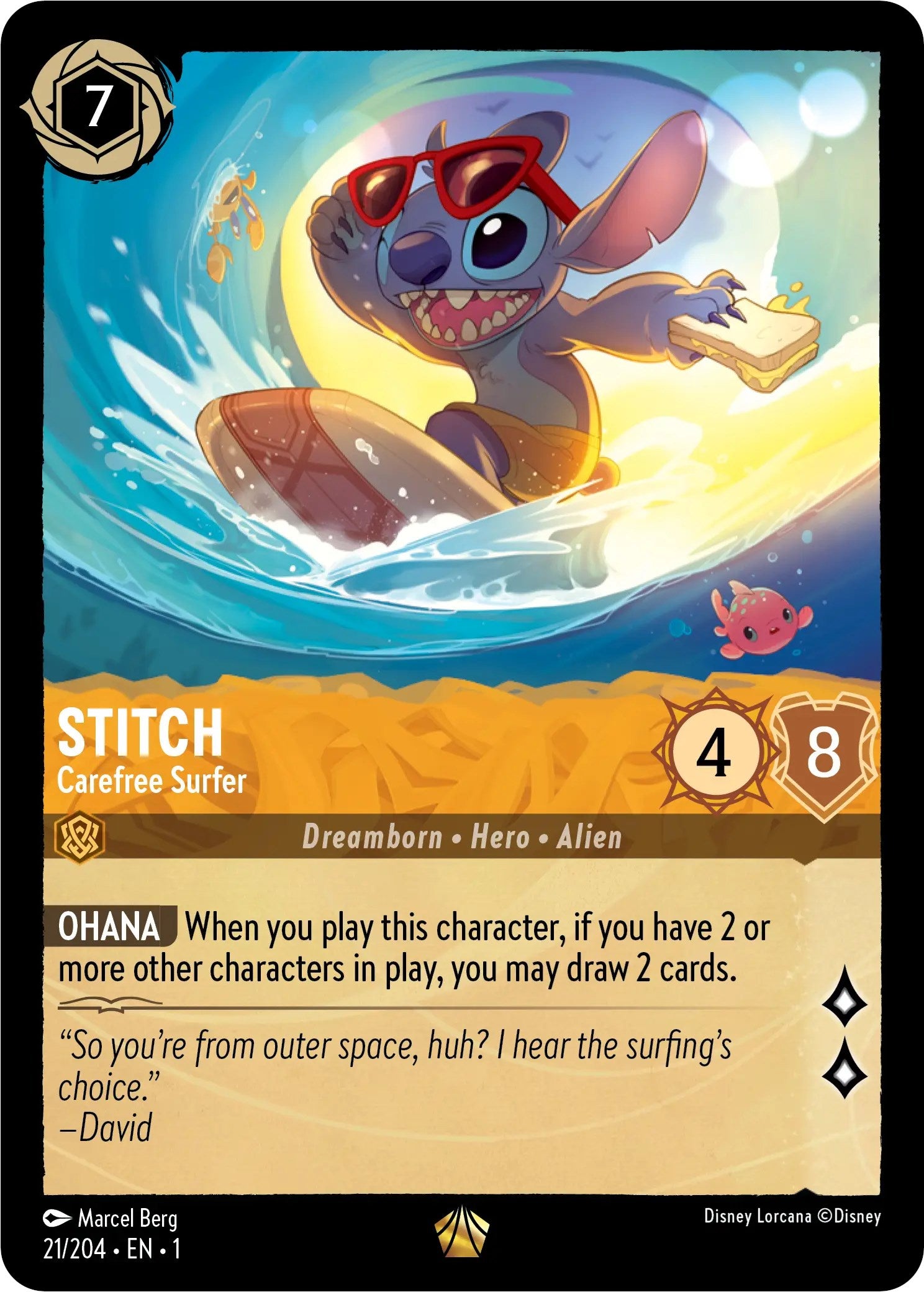 Stitch - Carefree Surfer (21/204) [The First Chapter] | Deep Dive Games St. Marys