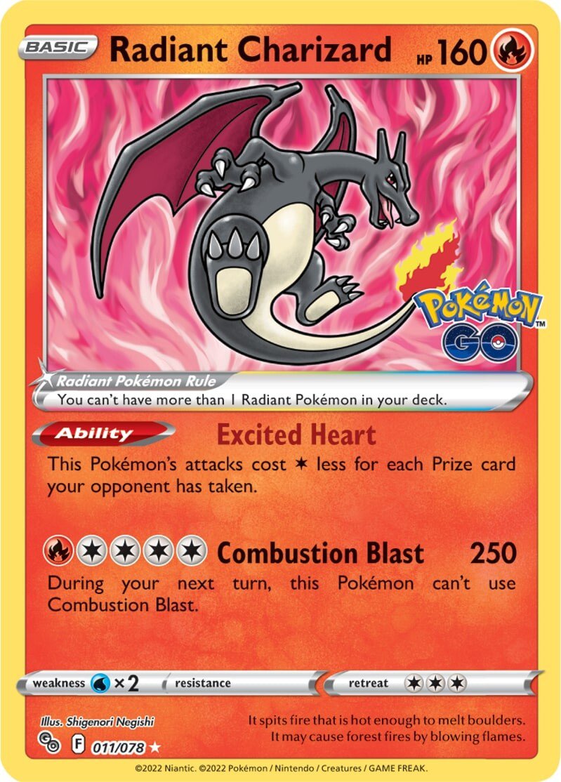 Radiant Charizard (011/078) [Pokémon GO] | Deep Dive Games St. Marys