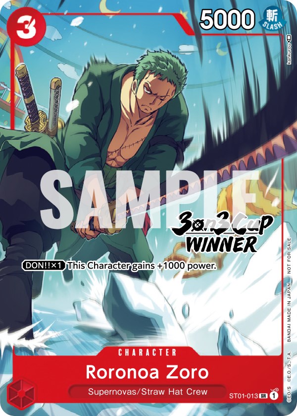 Roronoa Zoro (3-on-3 Cup) [Winner] [One Piece Promotion Cards] | Deep Dive Games St. Marys