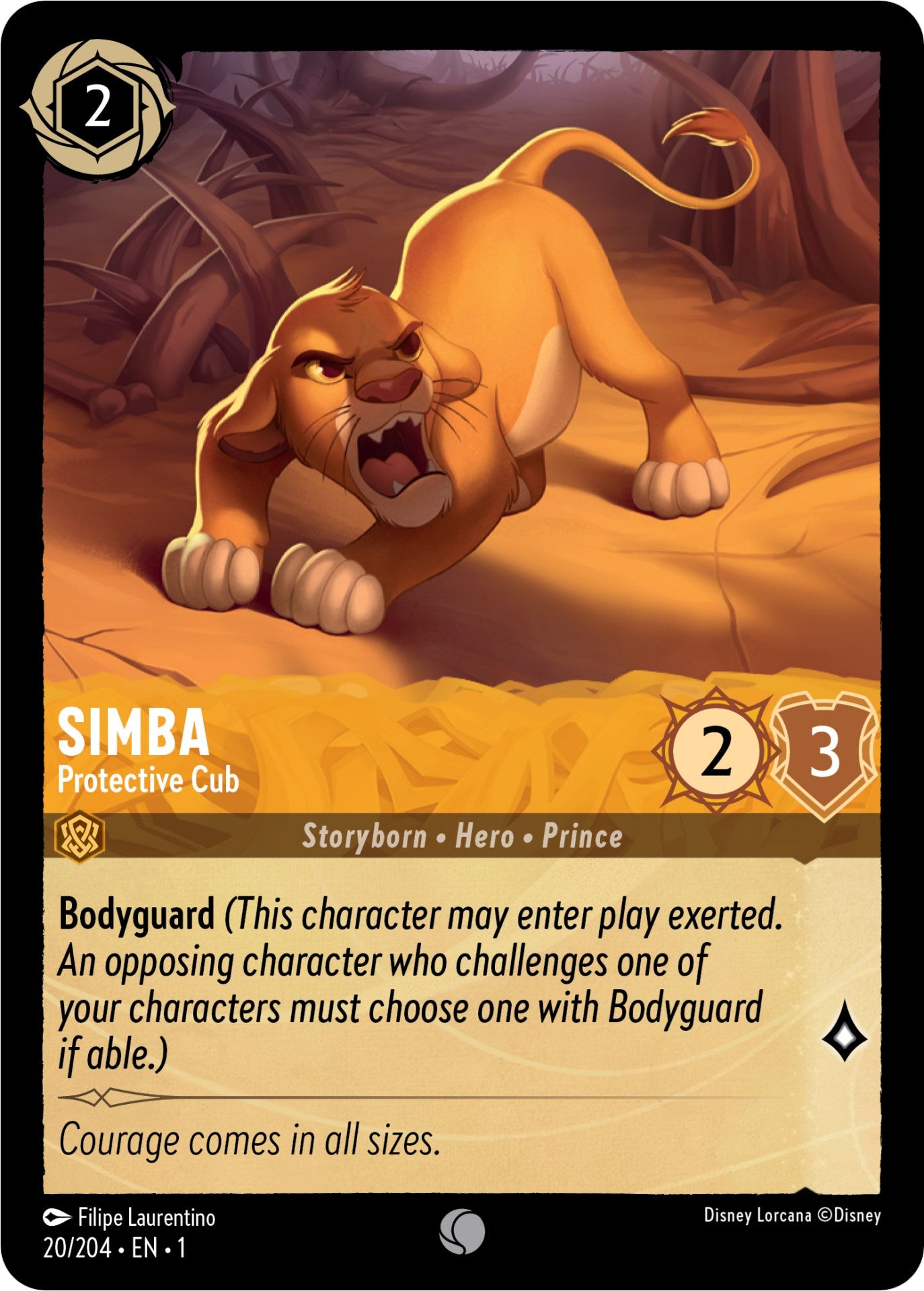 Simba - Protective Cub (20/204) [The First Chapter] | Deep Dive Games St. Marys