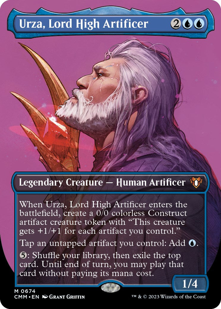 Urza, Lord High Artificer (Borderless Profile) [Commander Masters] | Deep Dive Games St. Marys