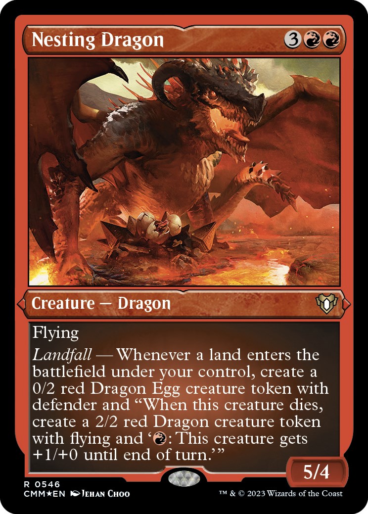 Nesting Dragon (Foil Etched) [Commander Masters] | Deep Dive Games St. Marys