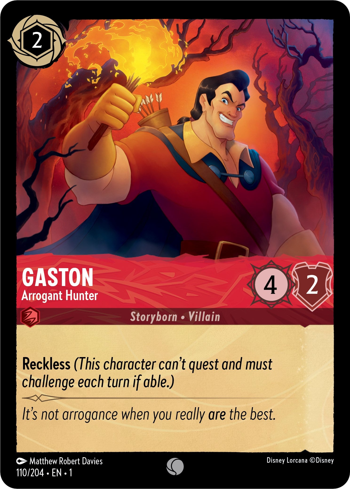 Gaston - Arrogant Hunter (110/204) [The First Chapter] | Deep Dive Games St. Marys