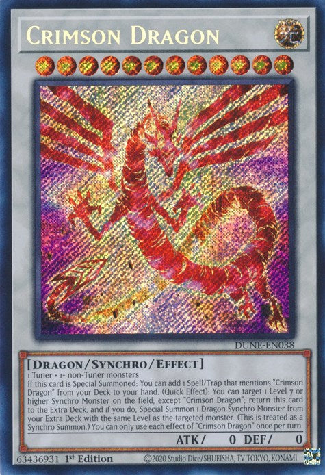Crimson Dragon [DUNE-EN038] Secret Rare | Deep Dive Games St. Marys