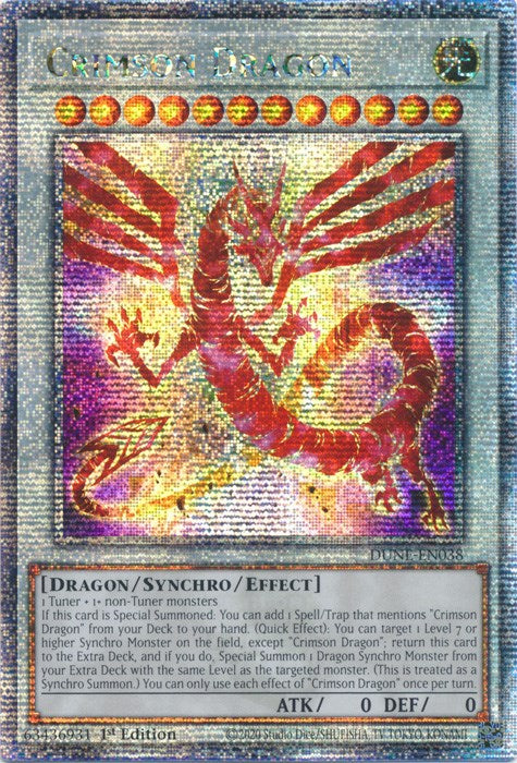 Crimson Dragon [DUNE-EN038] Quarter Century Secret Rare | Deep Dive Games St. Marys