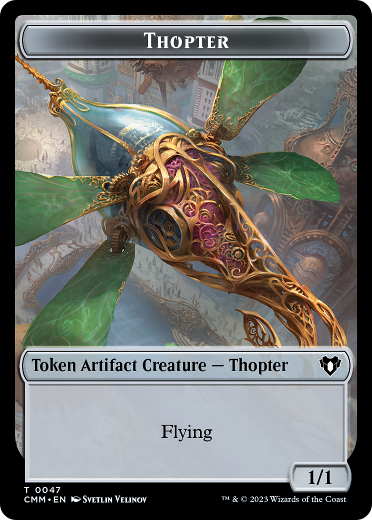 Thopter // Construct (41) Double-Sided Token [Commander Masters Tokens] | Deep Dive Games St. Marys