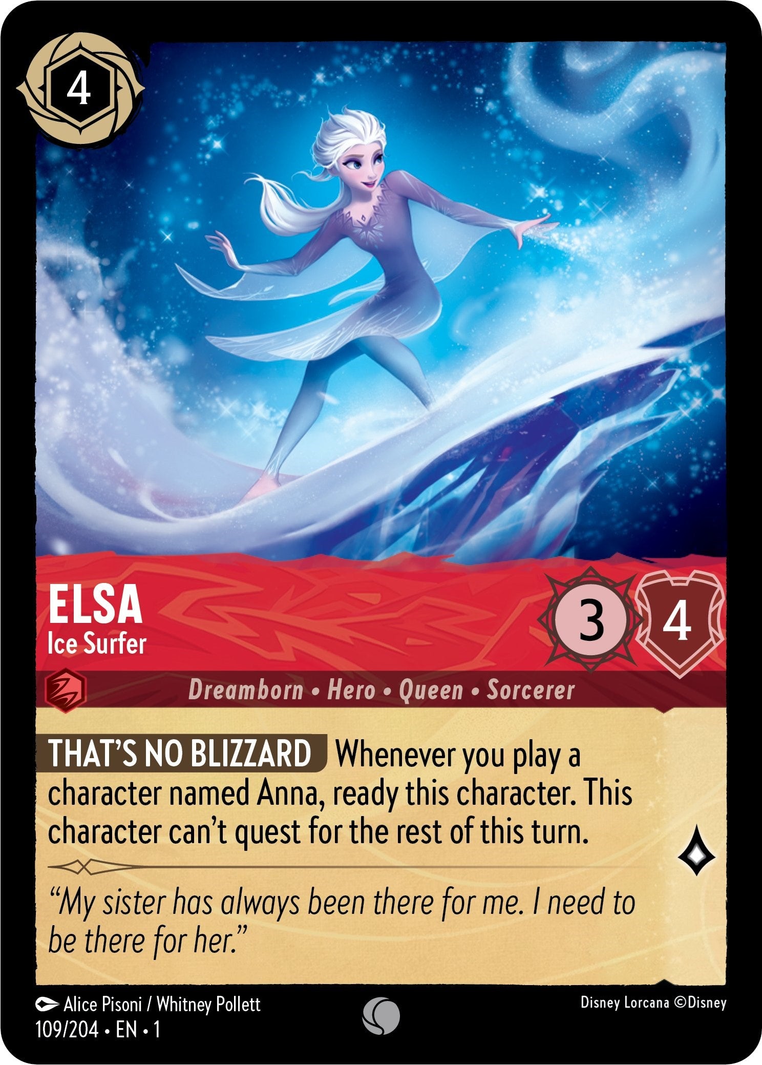 Elsa - Ice Surfer (109/204) [The First Chapter] | Deep Dive Games St. Marys