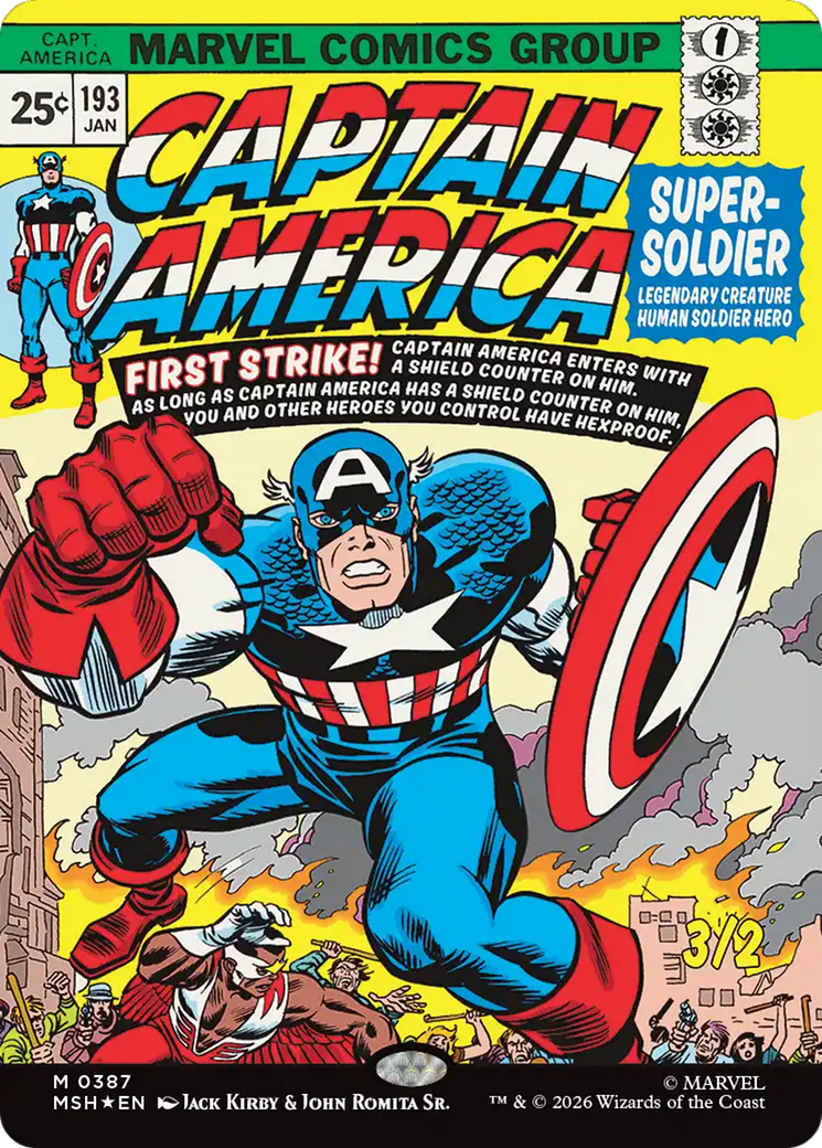 Captain America, Super-Soldier (Borderless) (0387) [Marvel Super Heroes] | Deep Dive Games St. Marys