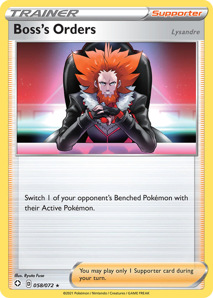 Boss's Orders (058/072) (Deck Exclusive) [Sword & Shield: Shining Fates] | Deep Dive Games St. Marys
