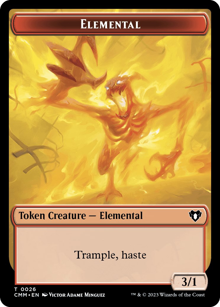 Elemental (0026) // Construct (0041) Double-Sided Token [Commander Masters Tokens] | Deep Dive Games St. Marys