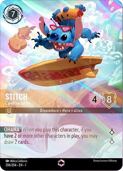 Stitch - Carefree Surfer (Enchanted) (206/204) [The First Chapter] | Deep Dive Games St. Marys