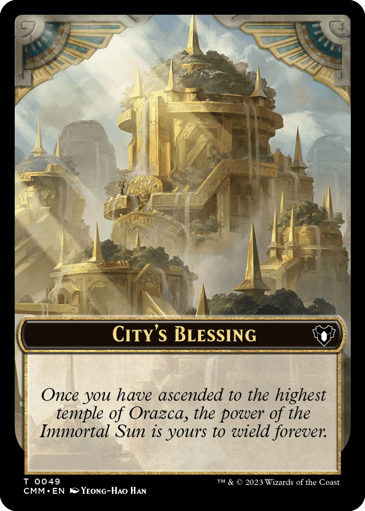 City's Blessing // Emblem - Daretti, Scrap Savant Double-Sided Token [Commander Masters Tokens] | Deep Dive Games St. Marys