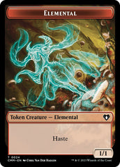 Elemental (0024) // Emblem - Teferi, Temporal Archmage Double-Sided Token [Commander Masters Tokens] | Deep Dive Games St. Marys